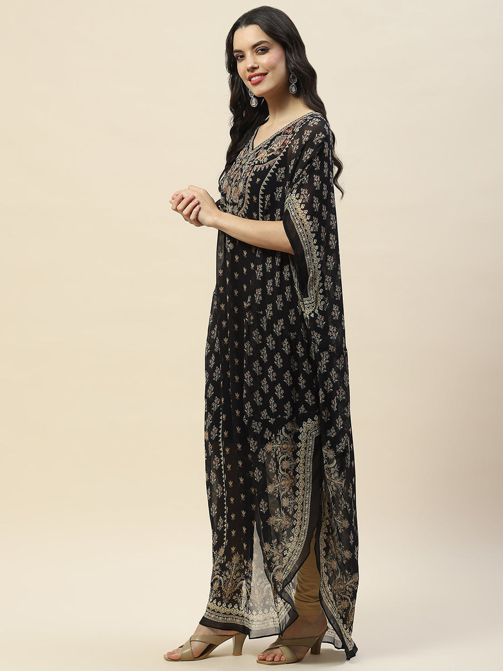 Digital Print Georgette Kaftan Kurta