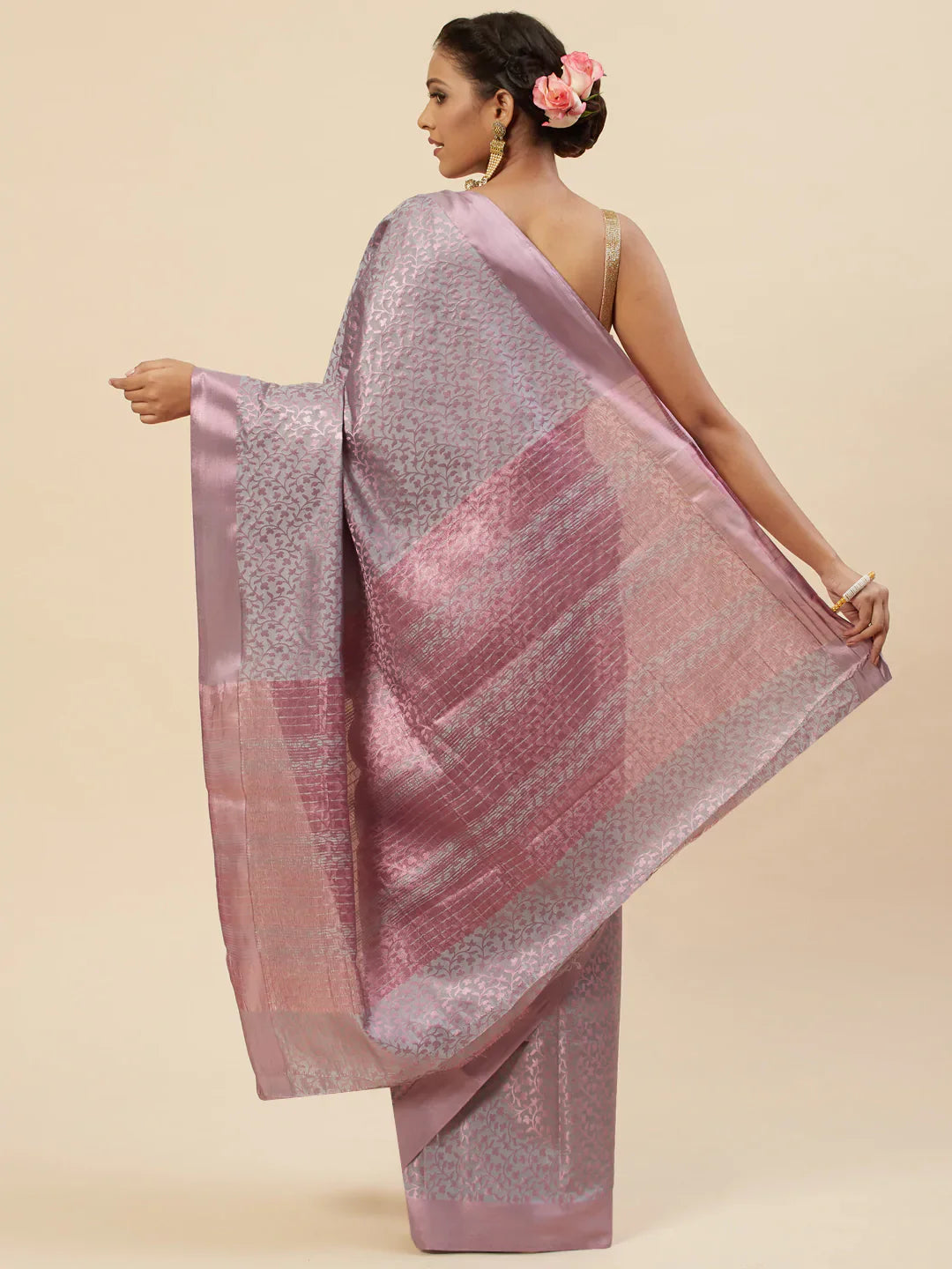 Jacquard Zari Border Handloom Woven Saree