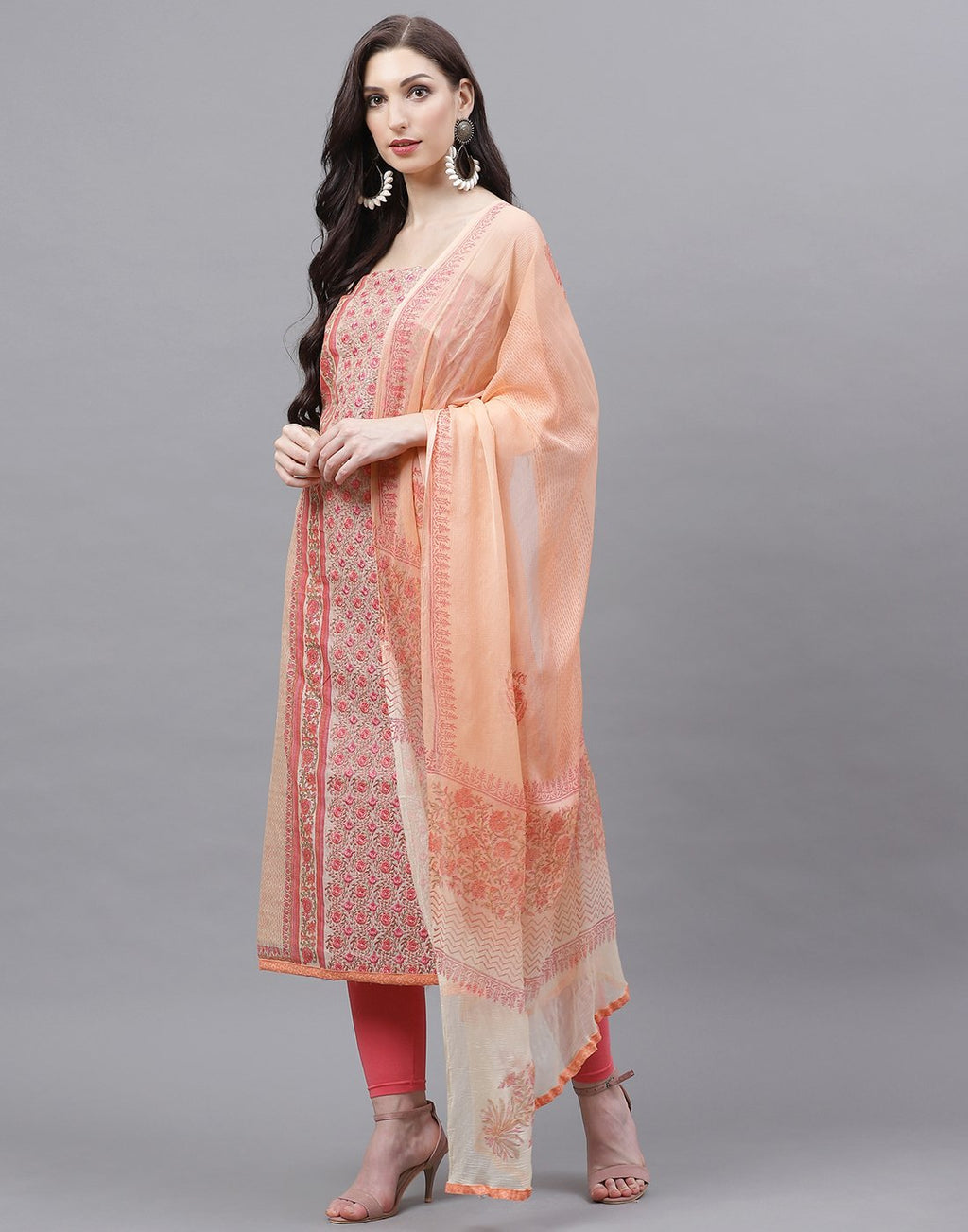 Chanderi Printed Suit piece