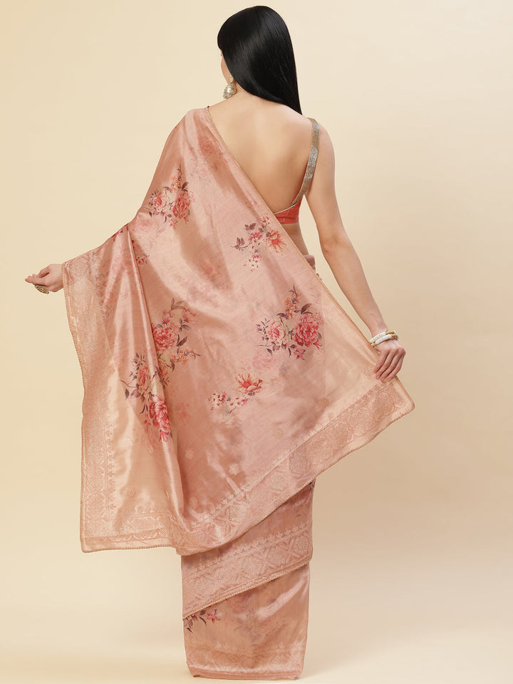 Digital Floral Printed Handloom Saree