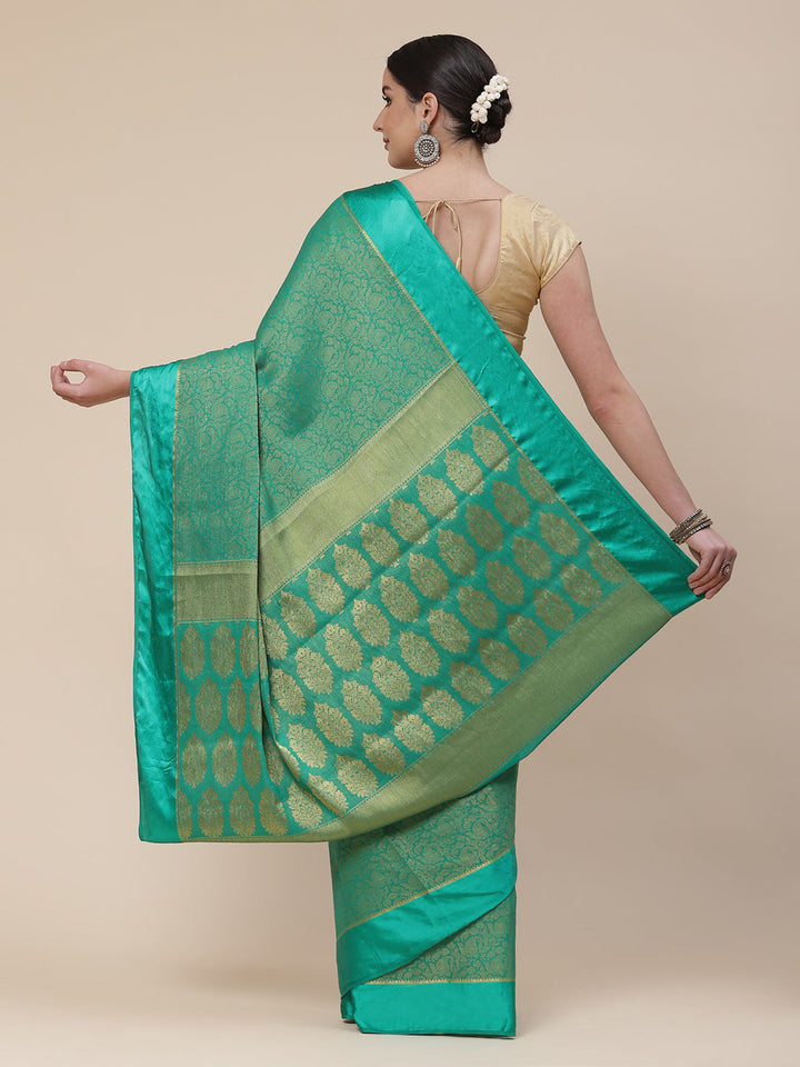 Light Brocade Georgette Plain Saree