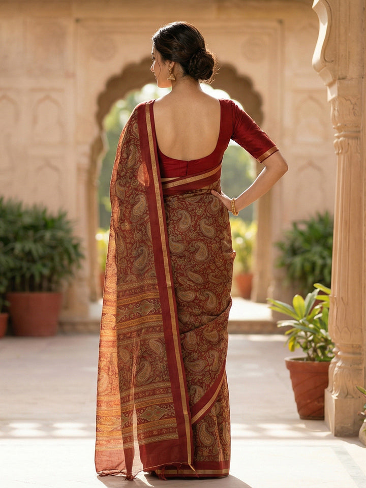 Digital Printed Art Silk Saree