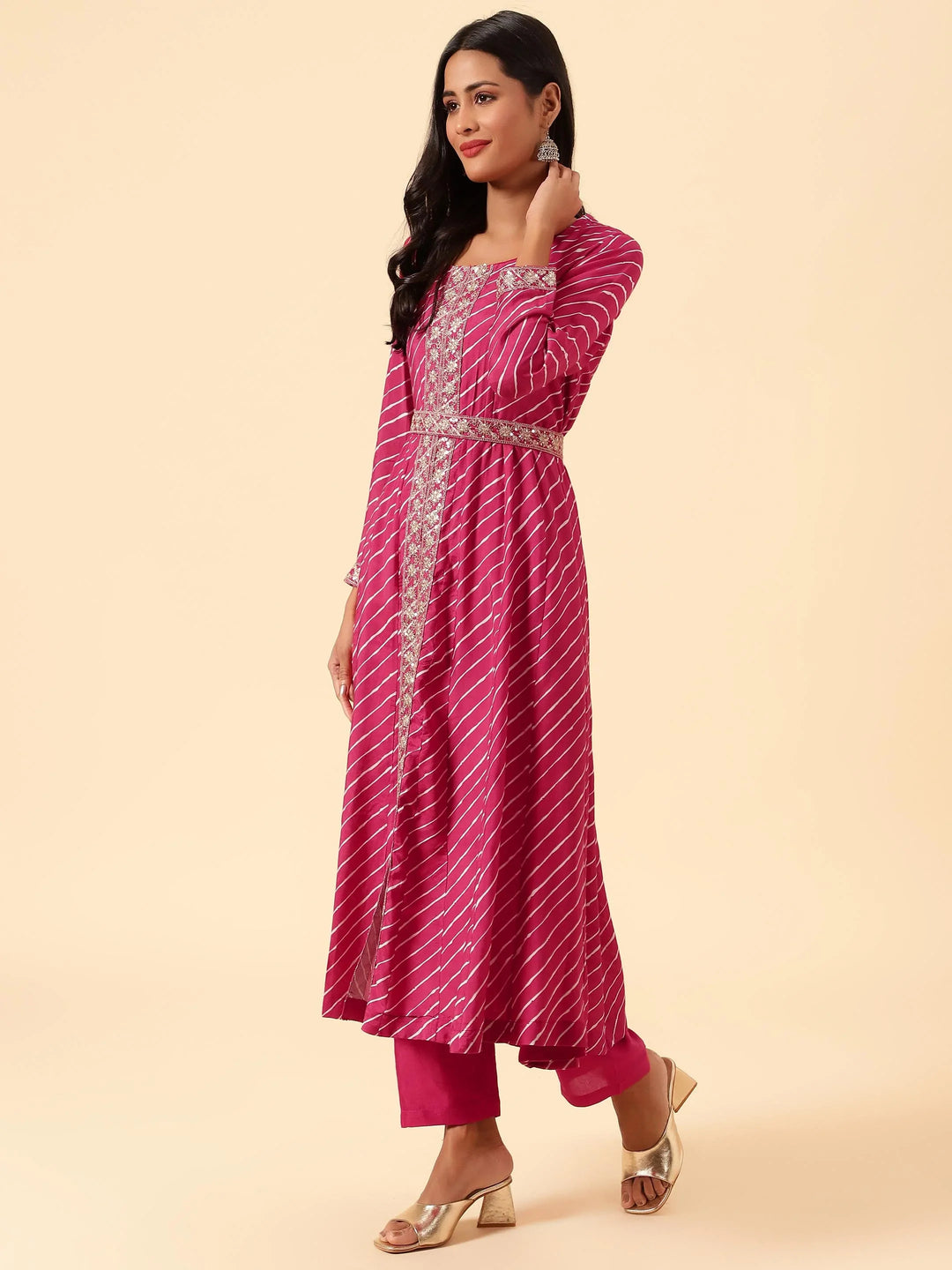 Printed Cotton Kurta With Pants