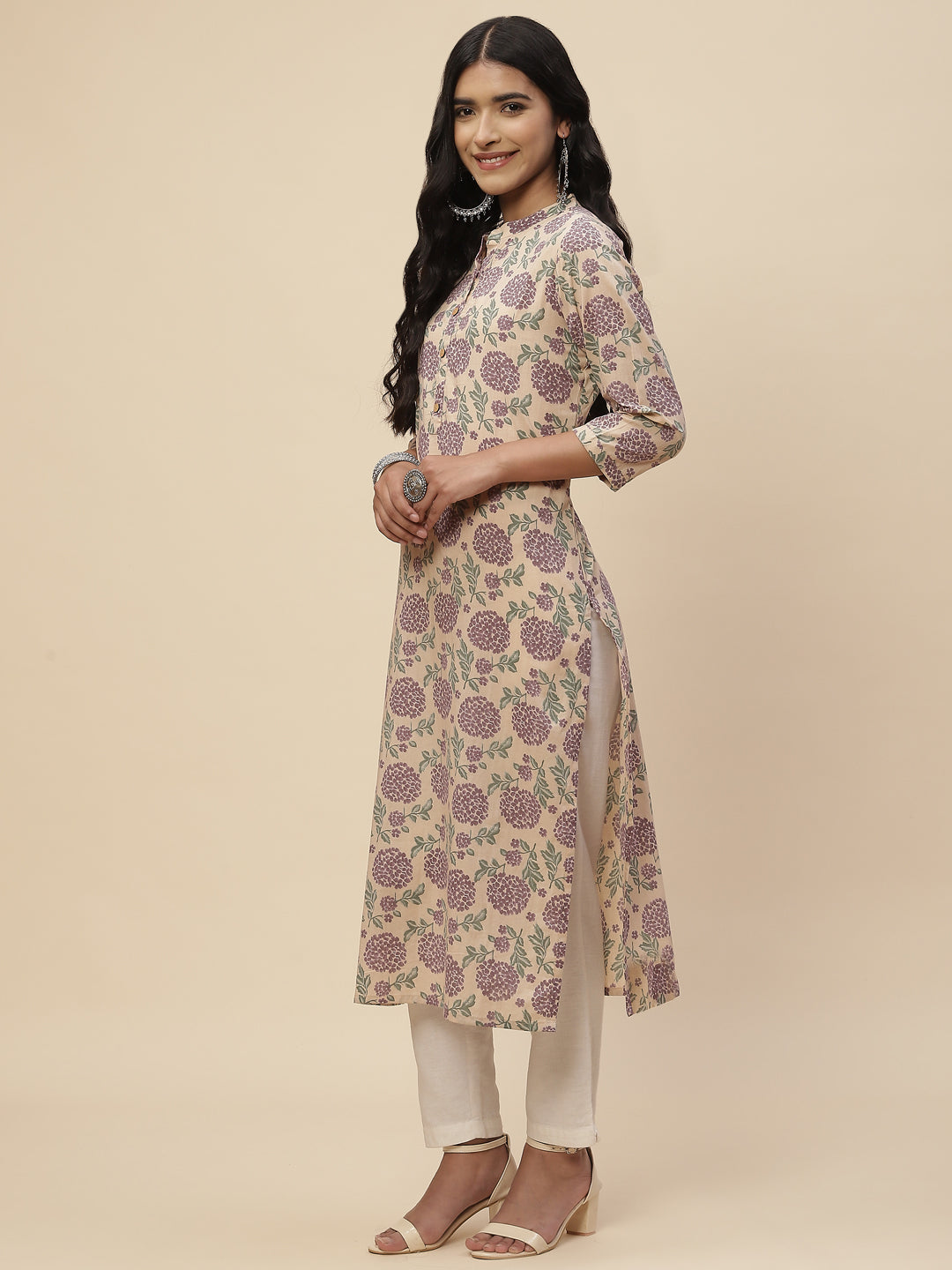 Floral Printed Cotton Kurta