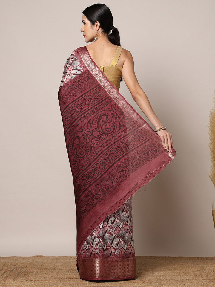Printed Dola Silk Saree