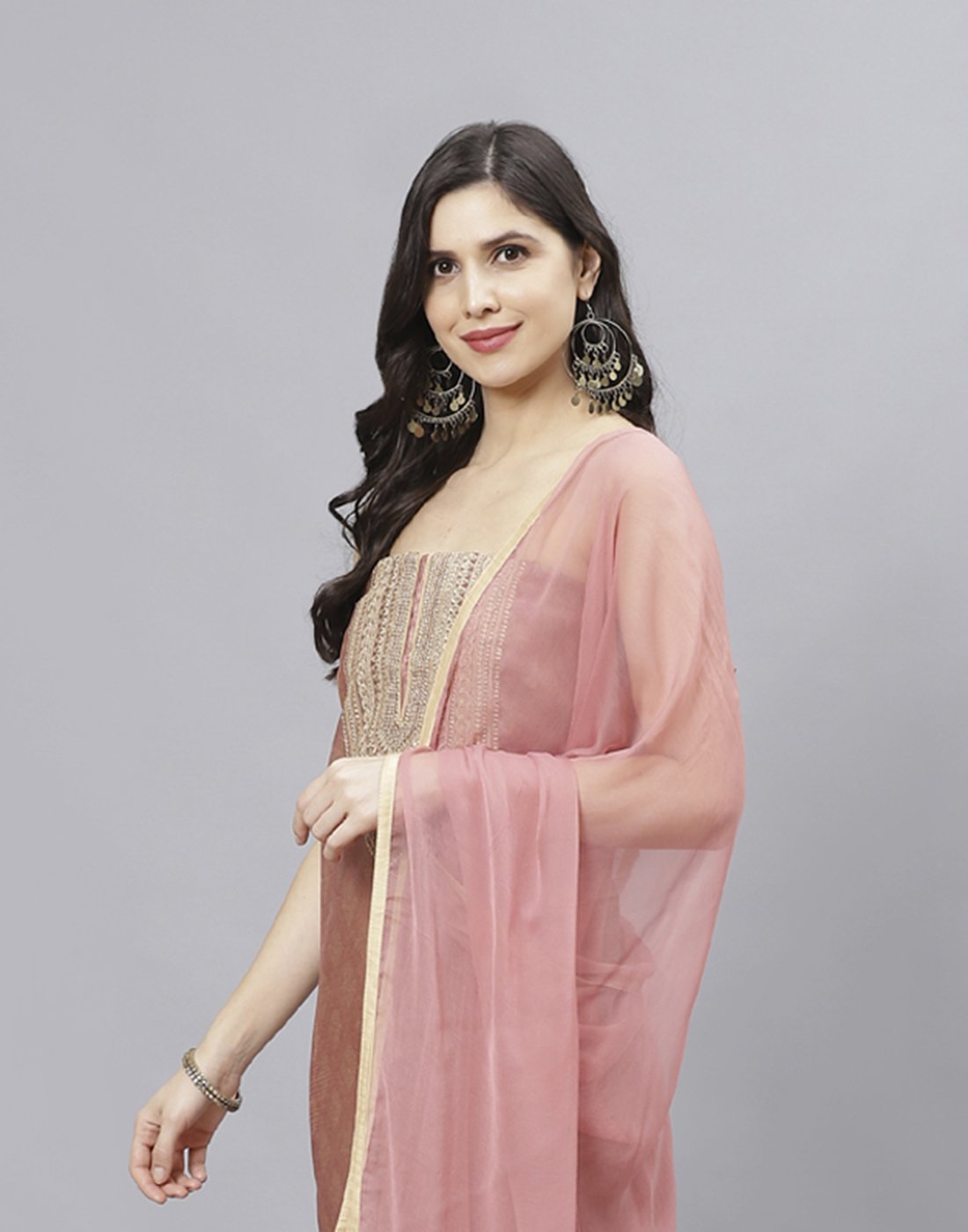 Chanderi Embroidered Suit piece
