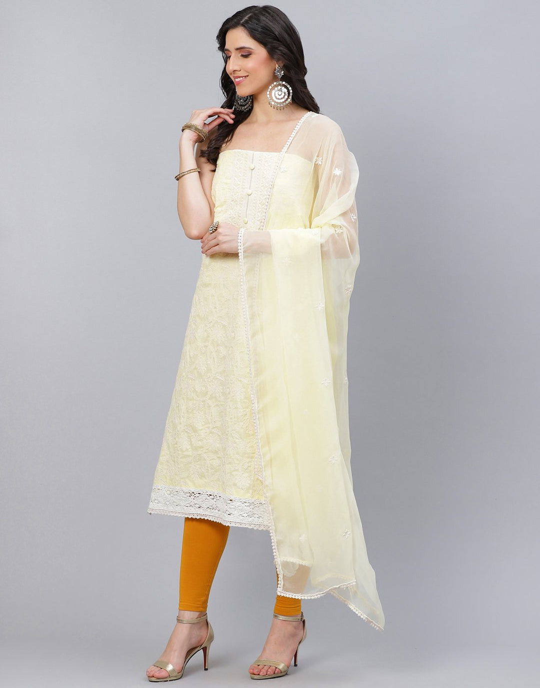 Cotton Embroidered Suit Piece