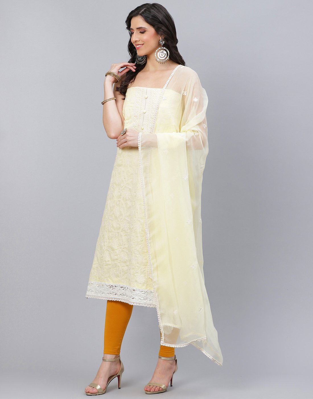 Cotton Embroidered Suit Piece
