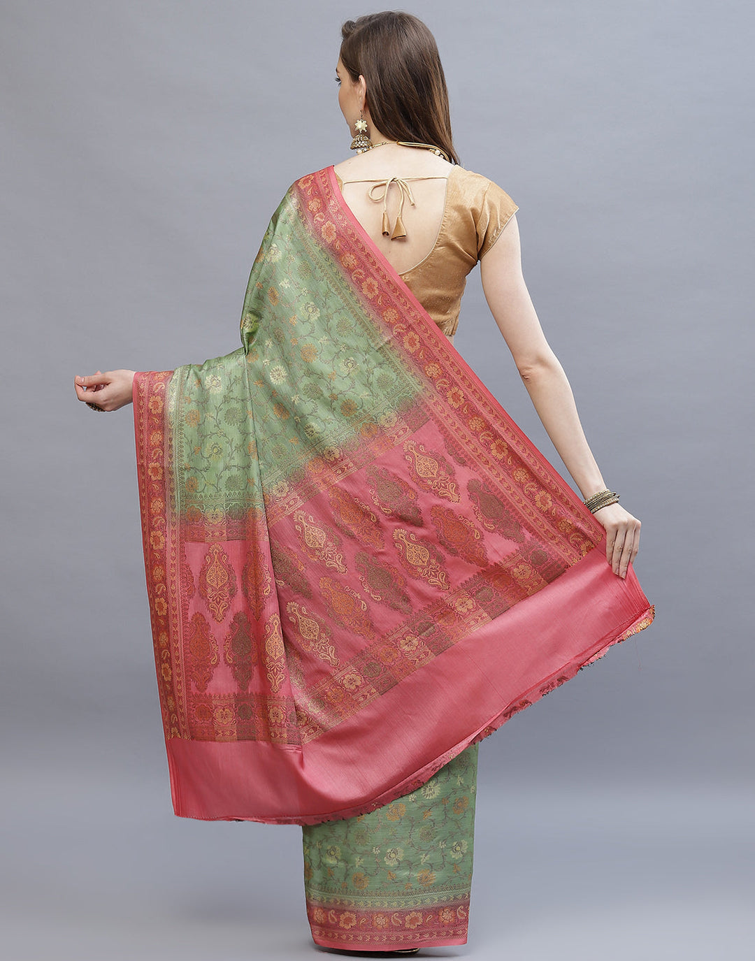 Resham Jaal Tussar Woven Saree
