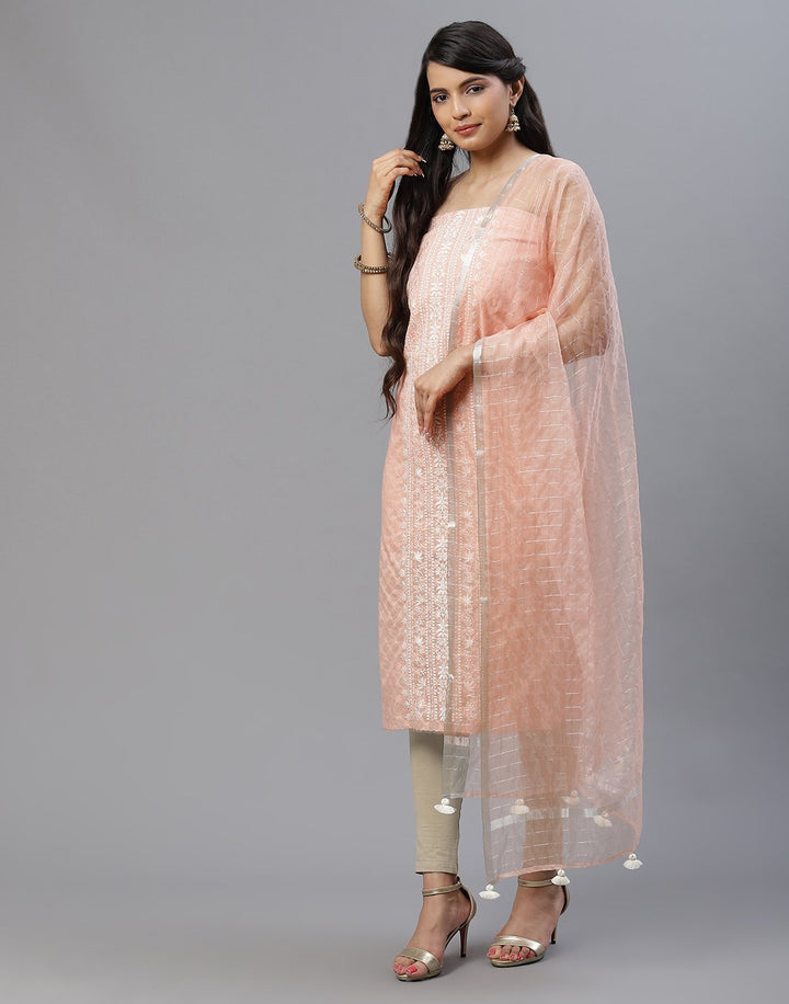 Chanderi Embroidered Suit piece