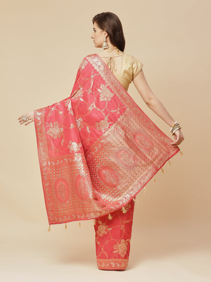 Zari Jaal Banarasi Woven Saree
