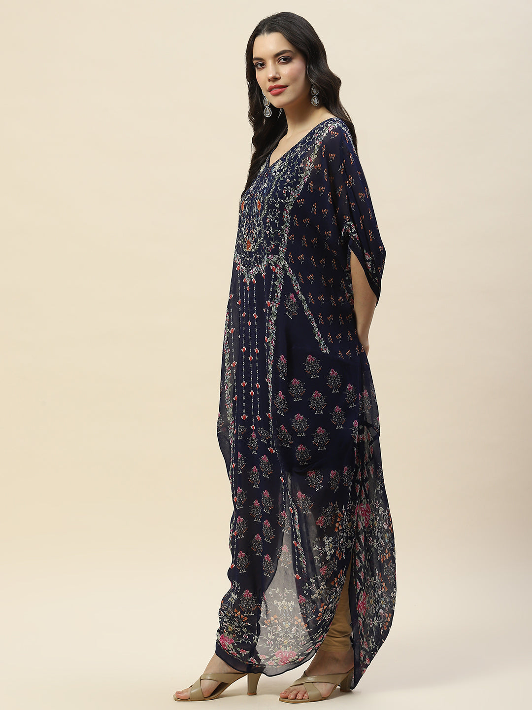 Digital Print Georgette Kaftan Kurta