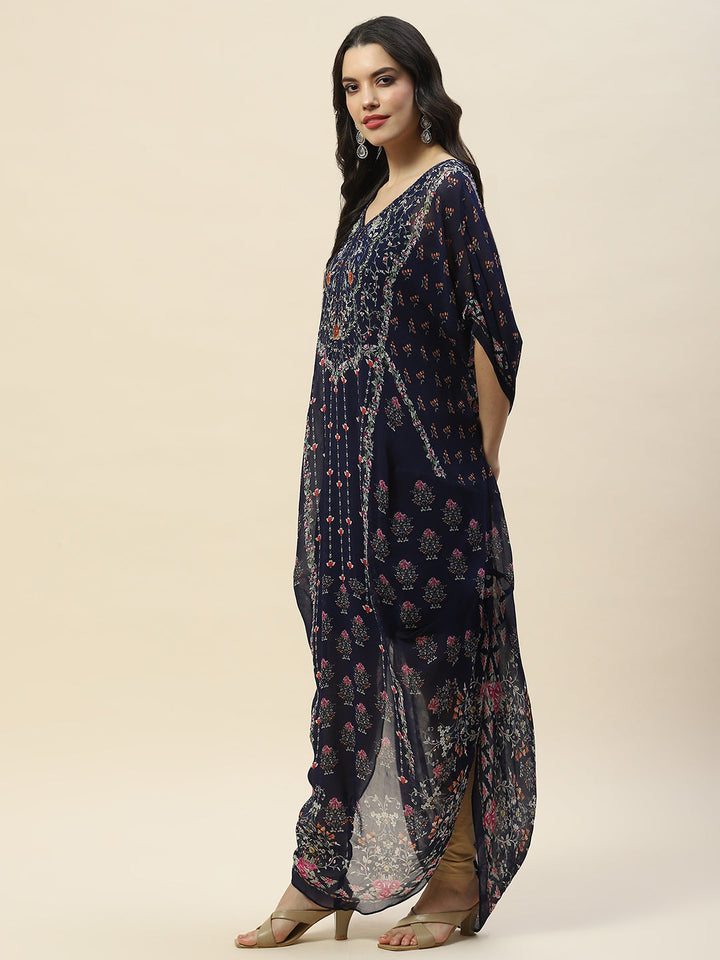 Digital Print Georgette Kaftan Kurta