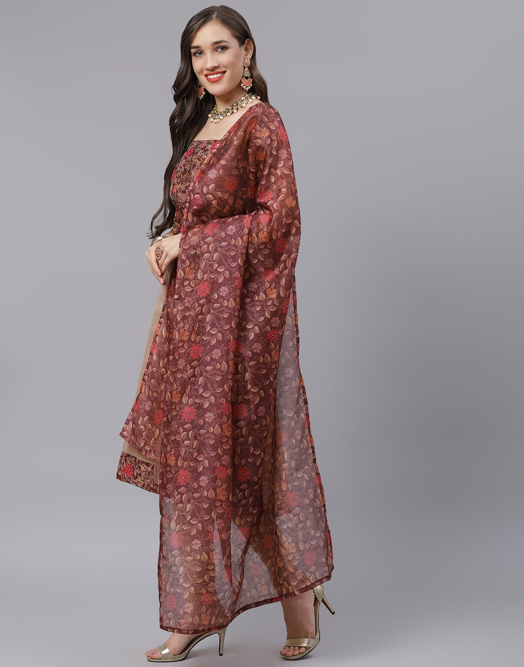 Chanderi Printed Suit Piece