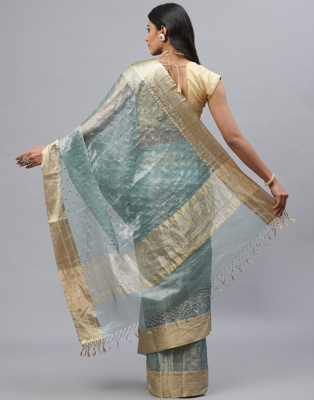 Organza Embroidery Saree