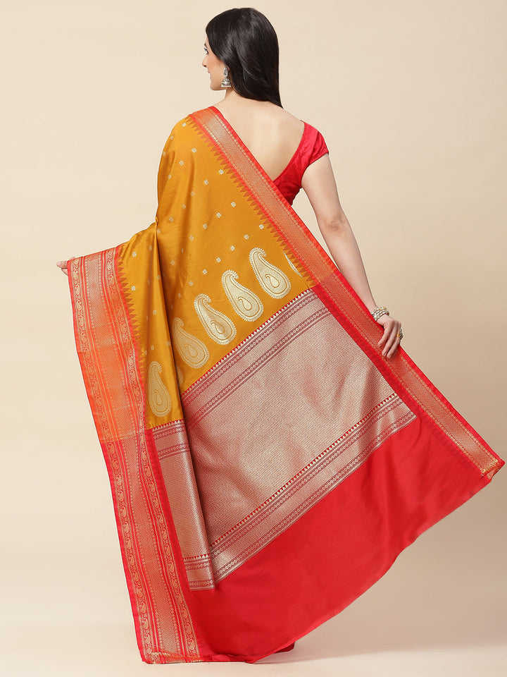 Zari Booti Woven Cotton Saree
