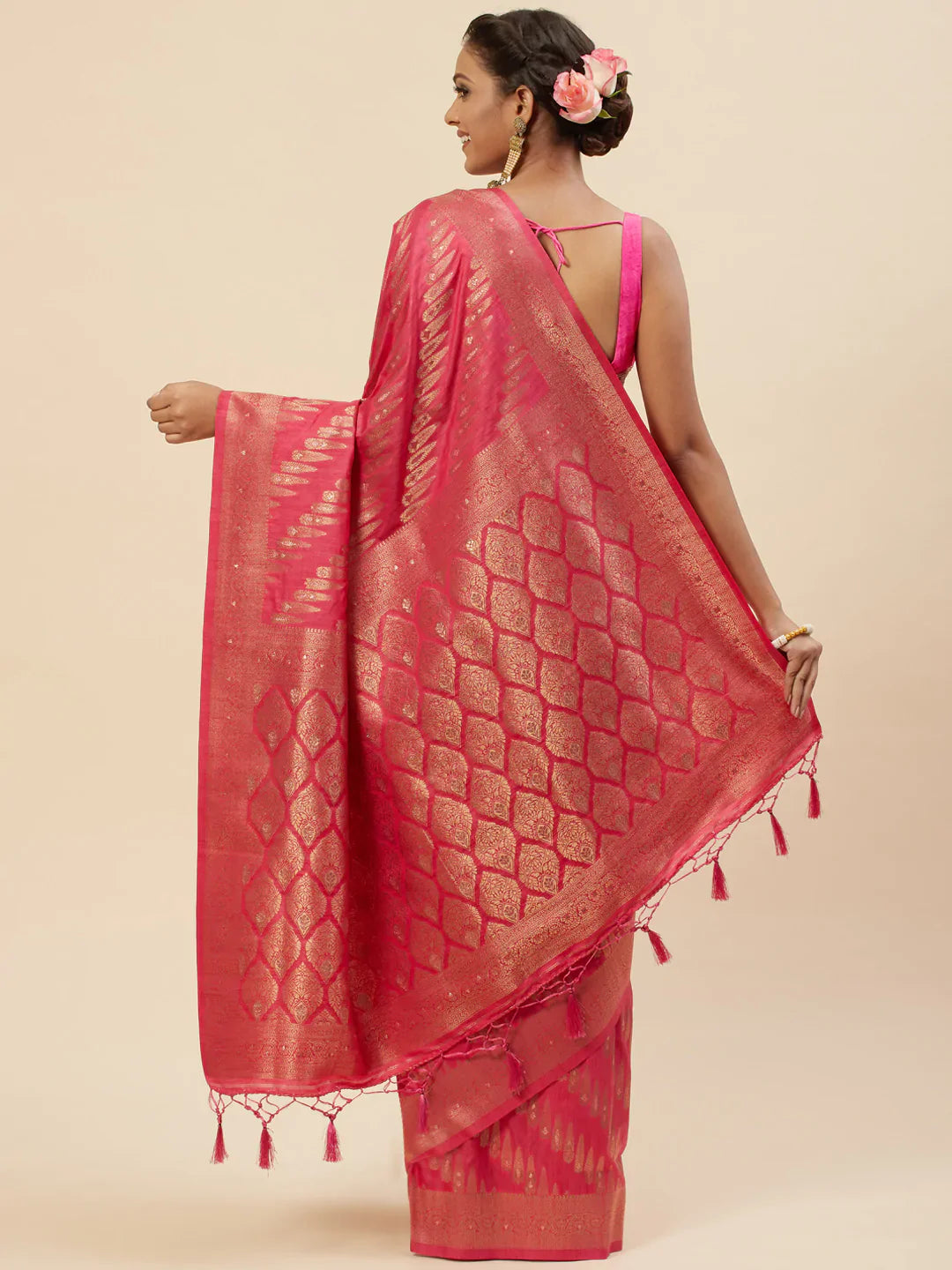 Zari Booti Handloom Woven Saree