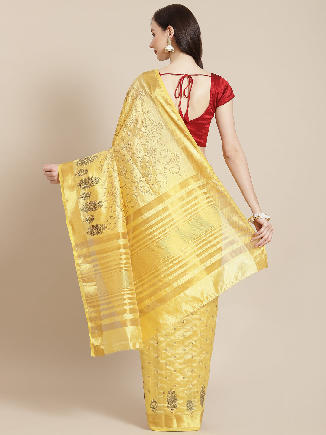 Zari Jaal Art Handloom Woven Saree