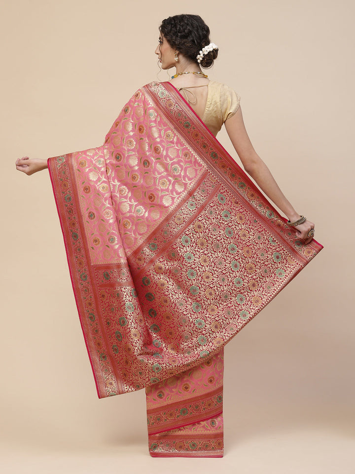 Zari Jaal Banarasi Woven Saree