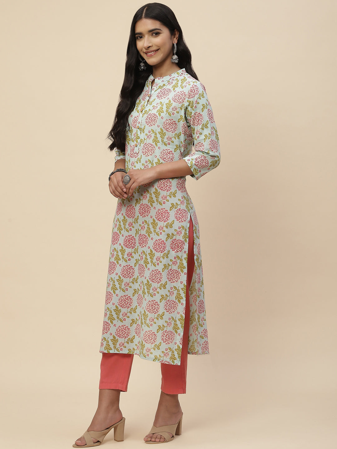 Floral Printed Cotton Kurta