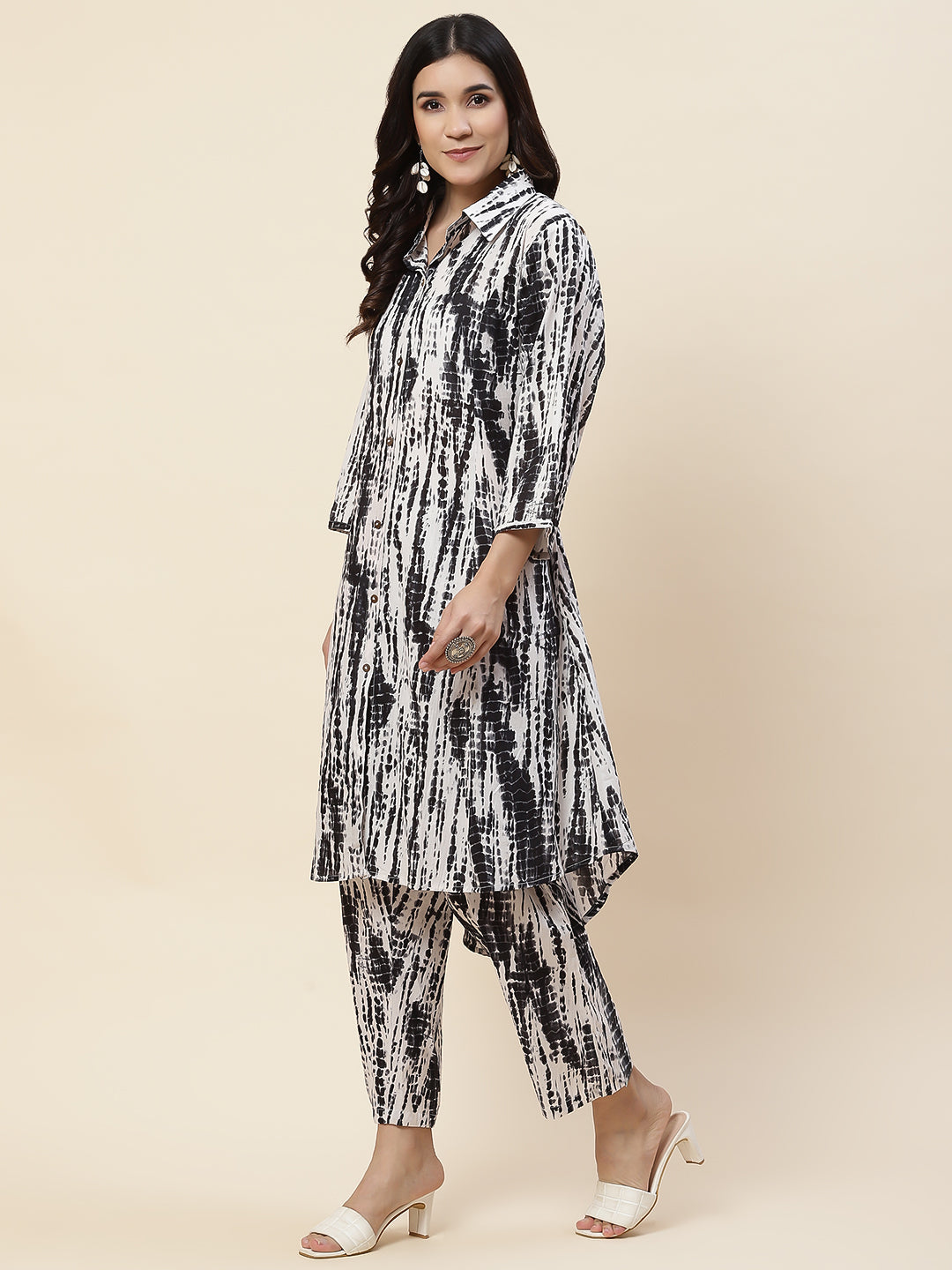 Printed Cotton Kurta With Pants