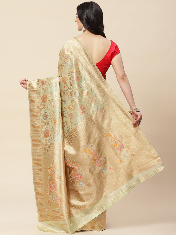 Zari Jaal Woven Cotton Saree