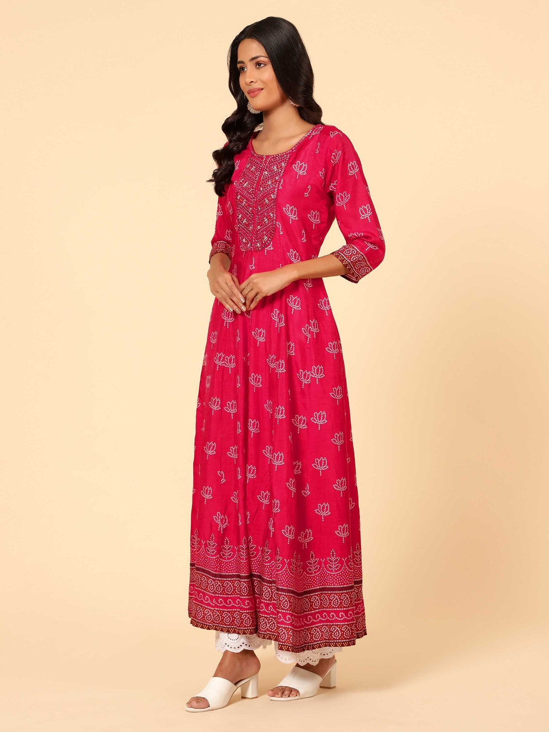 Floral Printed Handloom Kurta
