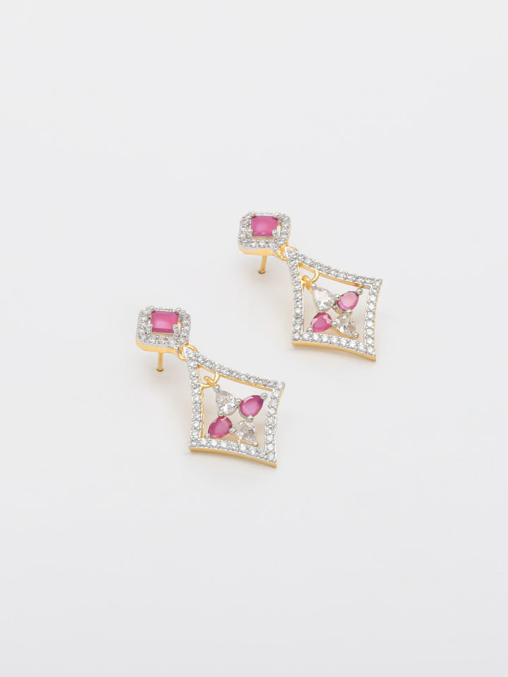 White Stones Drop &amp; Danglers Earrings