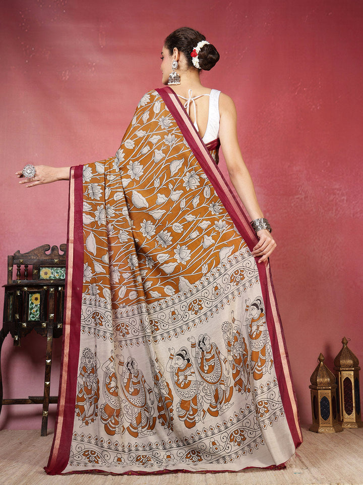 Floral Printed Art Silk Saree
