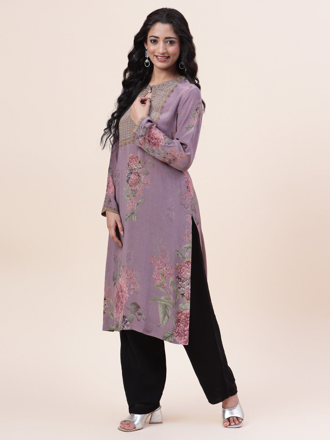 Digital Printed Crepe Kurta