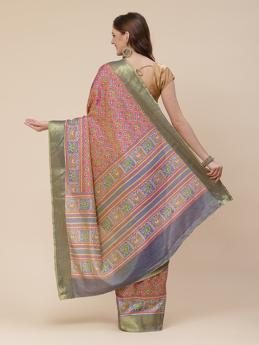 Patola Art Handloom Printed Saree