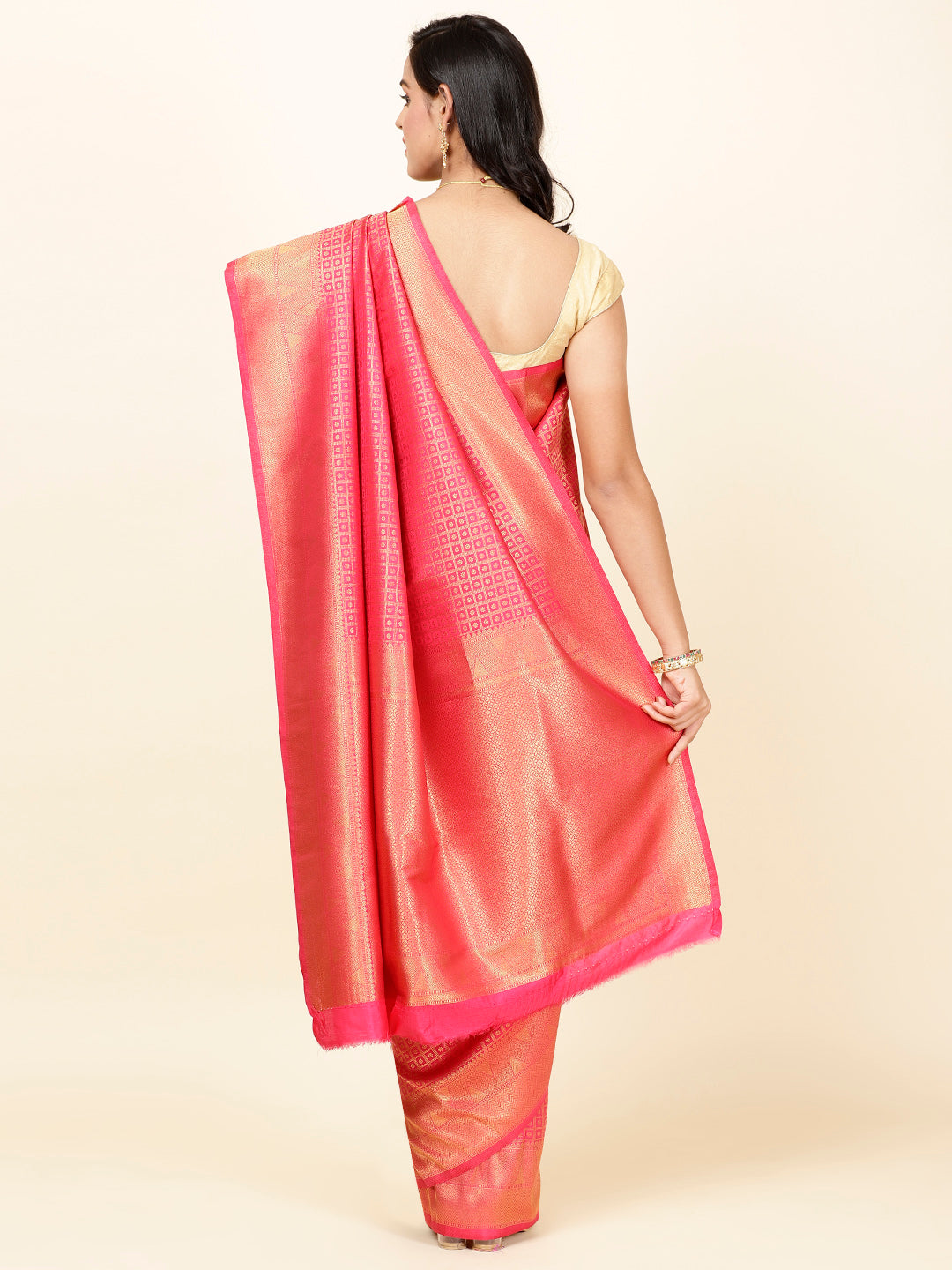 Stone Jaal Woven Handloom Saree