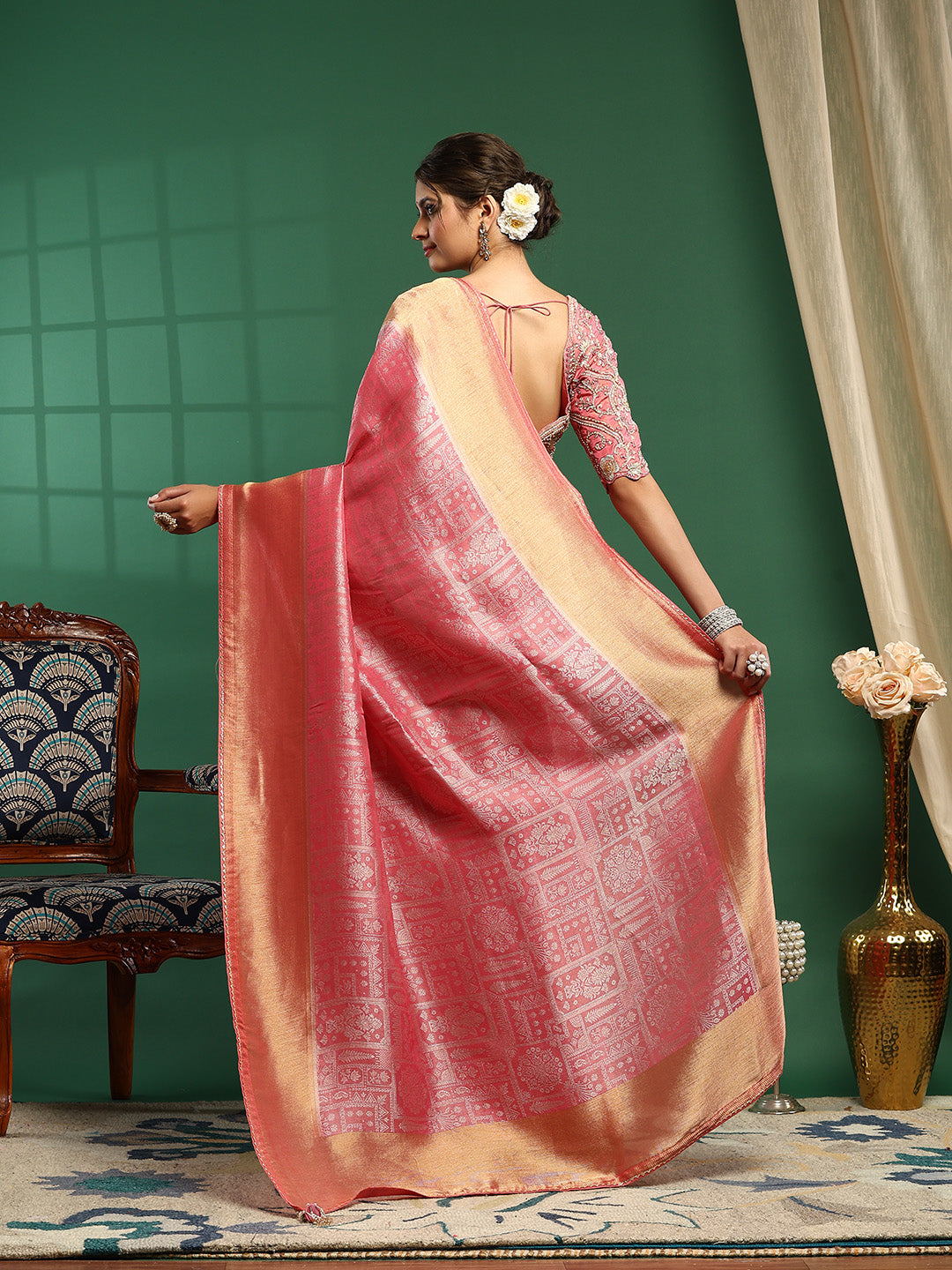 Embroidered Banarasi Saree