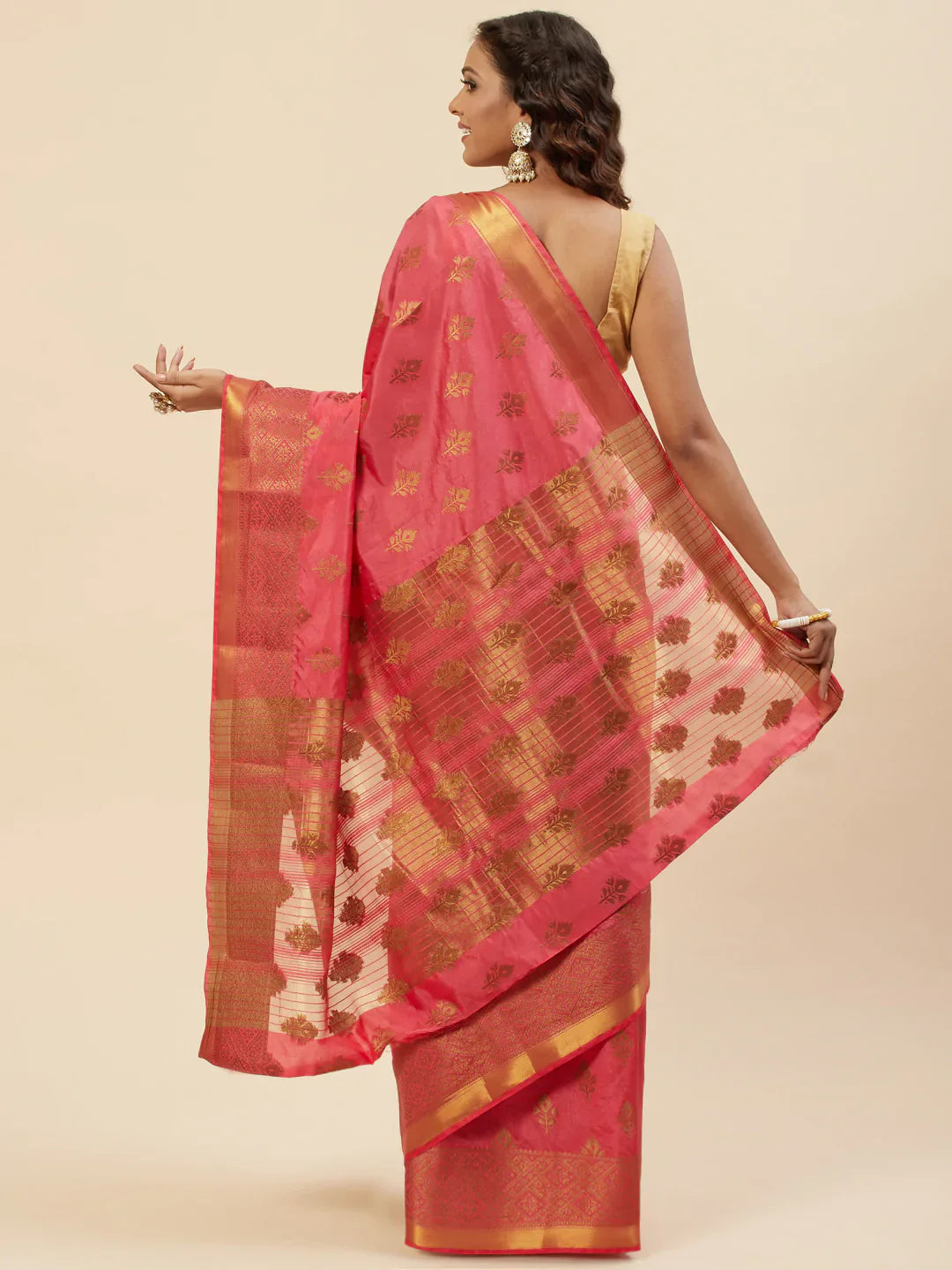 Zari Booti Handloom Woven Saree