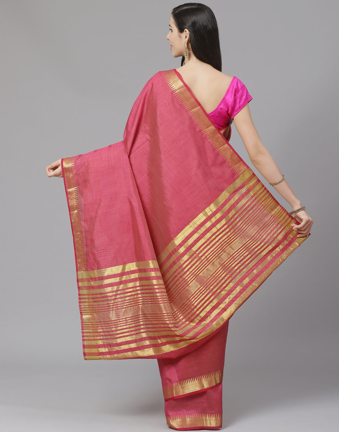 Zari Border Art Handloom Woven Saree