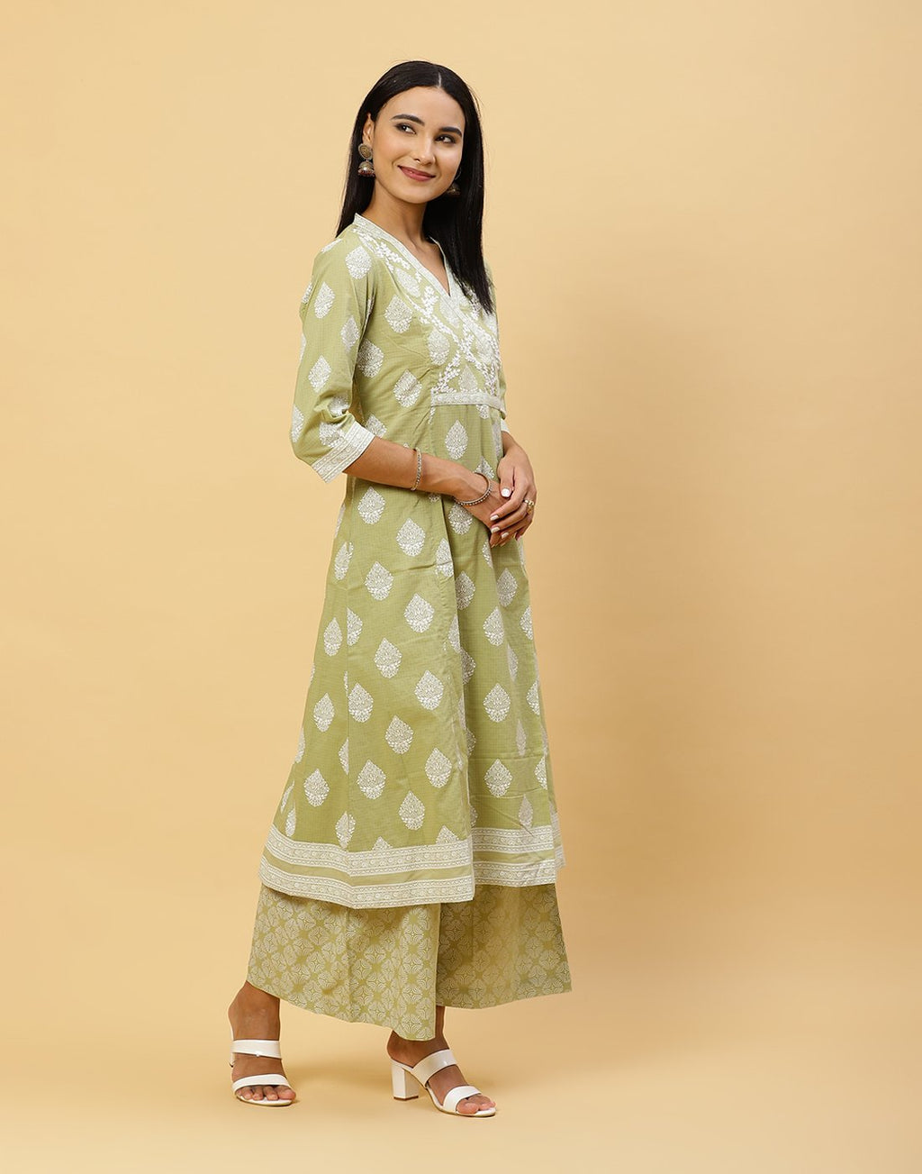 Printed Cotton Kurti With Pant