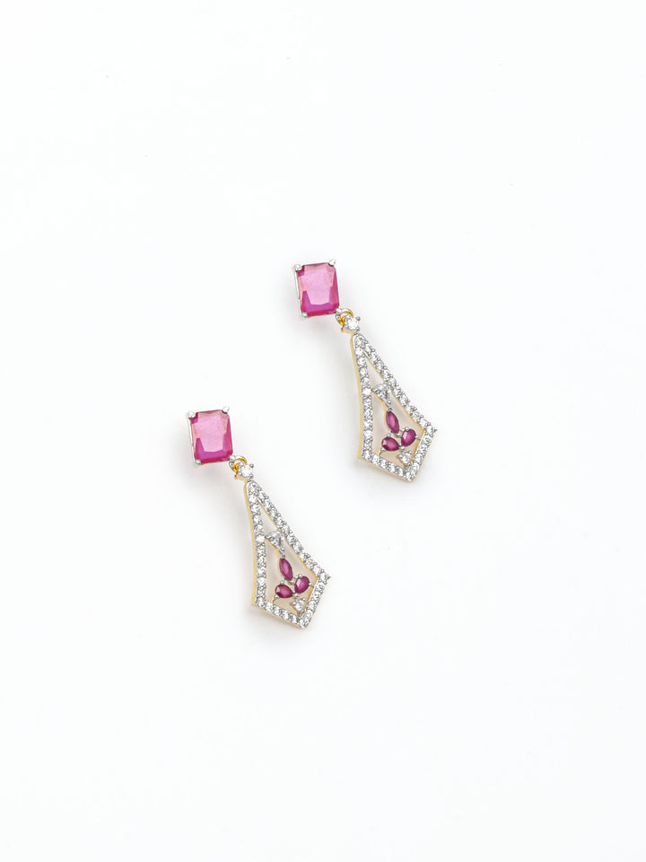 White Stones Drop &amp; Danglers Earrings