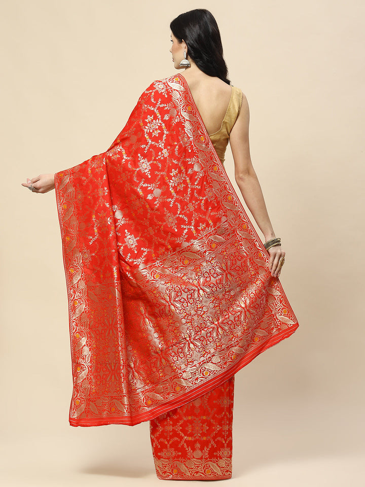 Zari Jaal Woven Art Silk Banarsi Saree