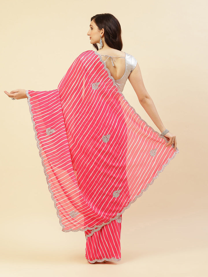 Stone Booti Georgette Saree