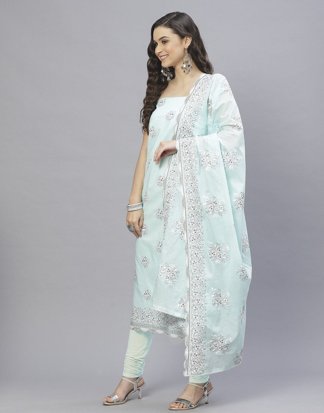 Cotton Embroidered Suit Set