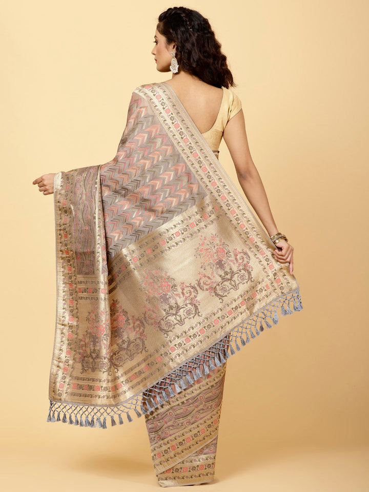 Zari Organza Woven Saree