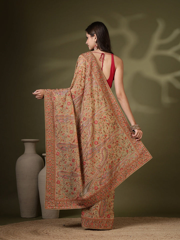 Embroidered Georgette Saree