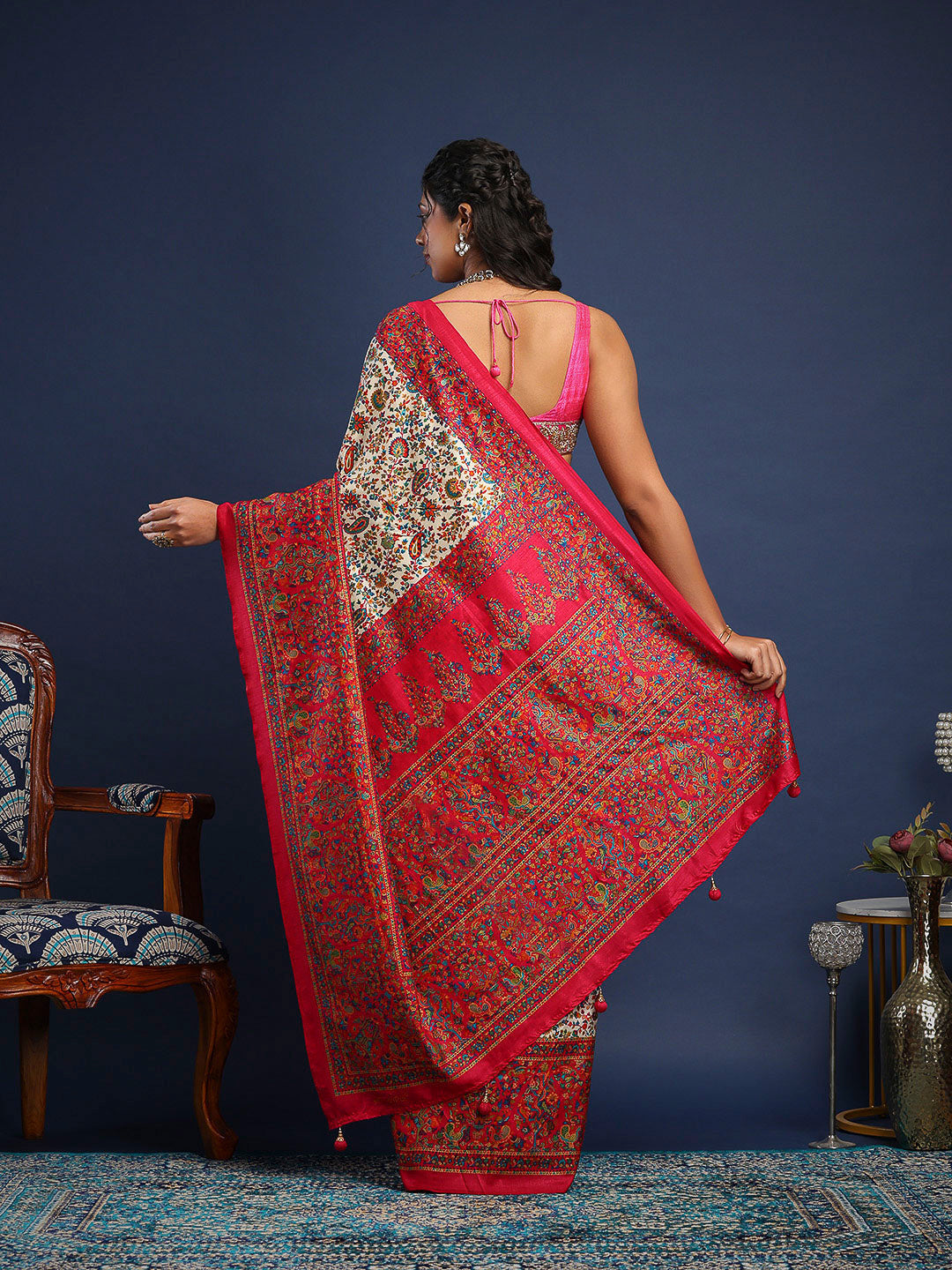 Digital Printed Art Silk Saree