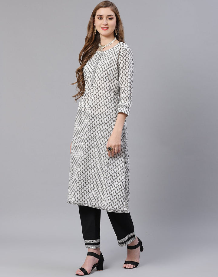 Cotton Printed Kurti With Pant