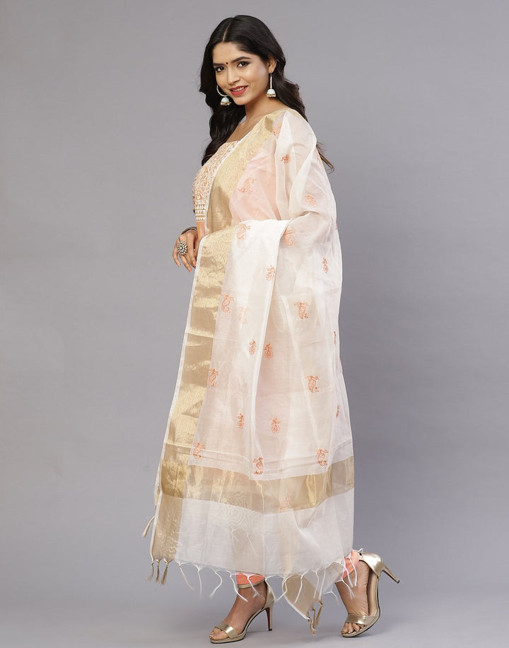 Chanderi Embroidered Suit Piece