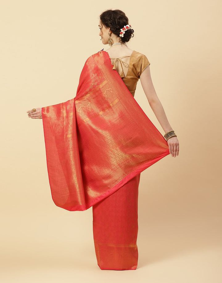 Woven Art Handloom Brocade Zari Jaal Saree
