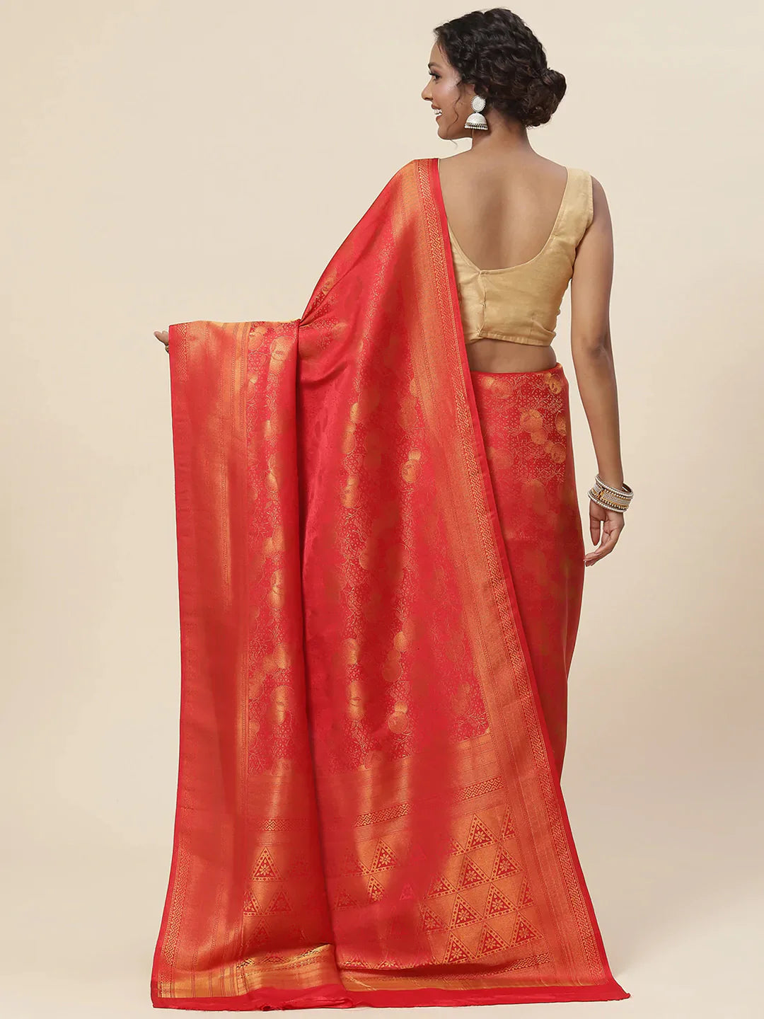 Zari Jaal Handloom Woven Saree