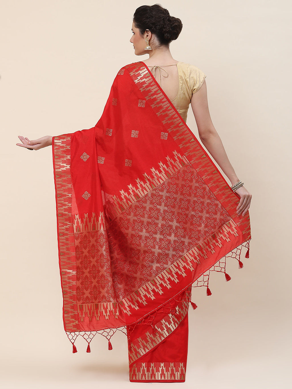 Zari Border Woven Handloom Saree