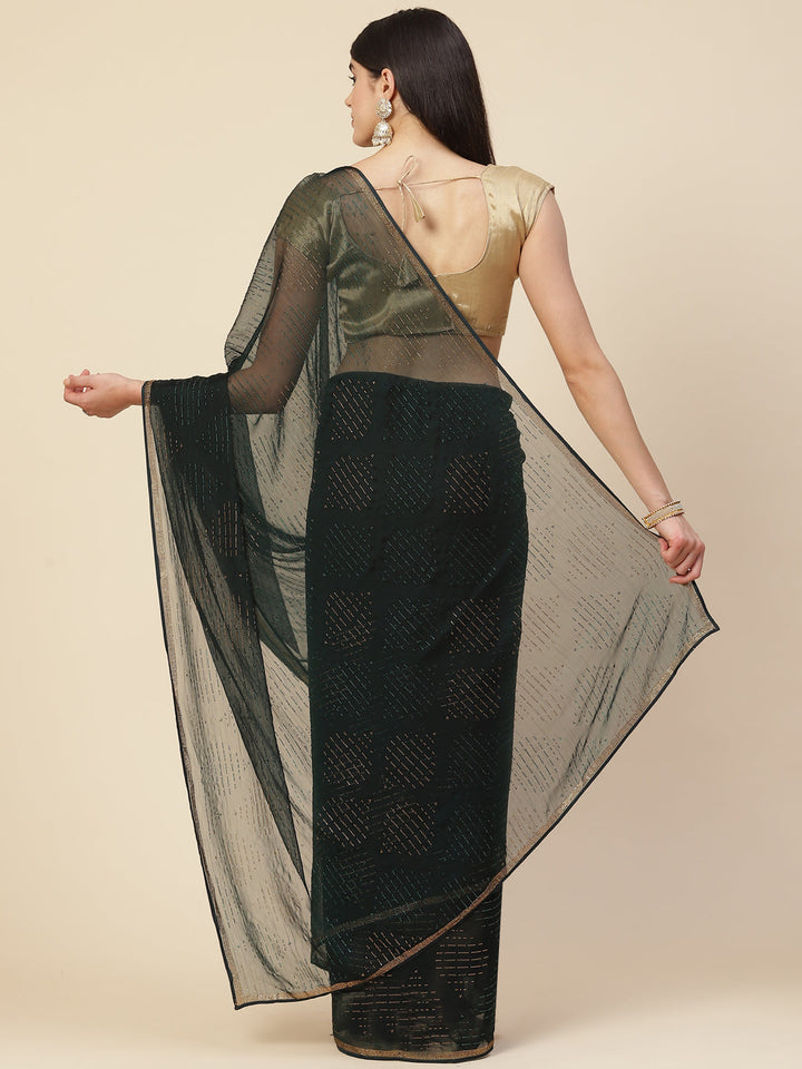 Swarovski Embroidered Chiffon Saree
