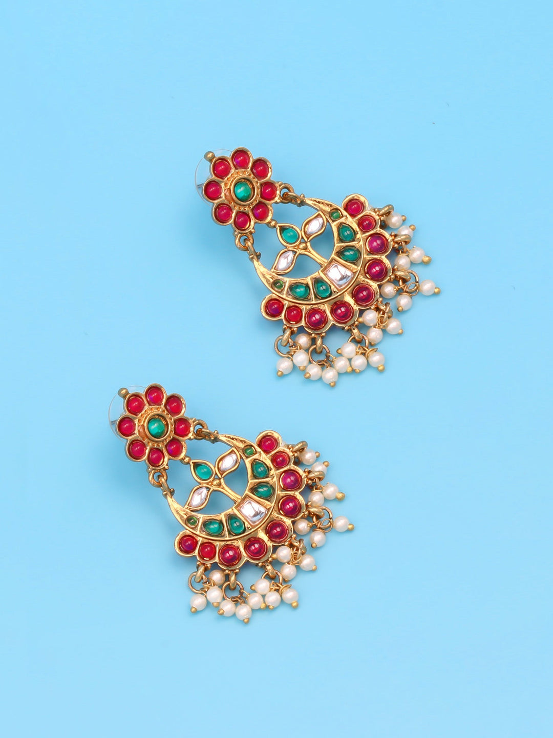 Golden Chandbali Earrings